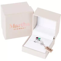 Lab Created Martha Stewart 2 Carat Ruby and Emerald Two Stone Ring Sterling Silver
