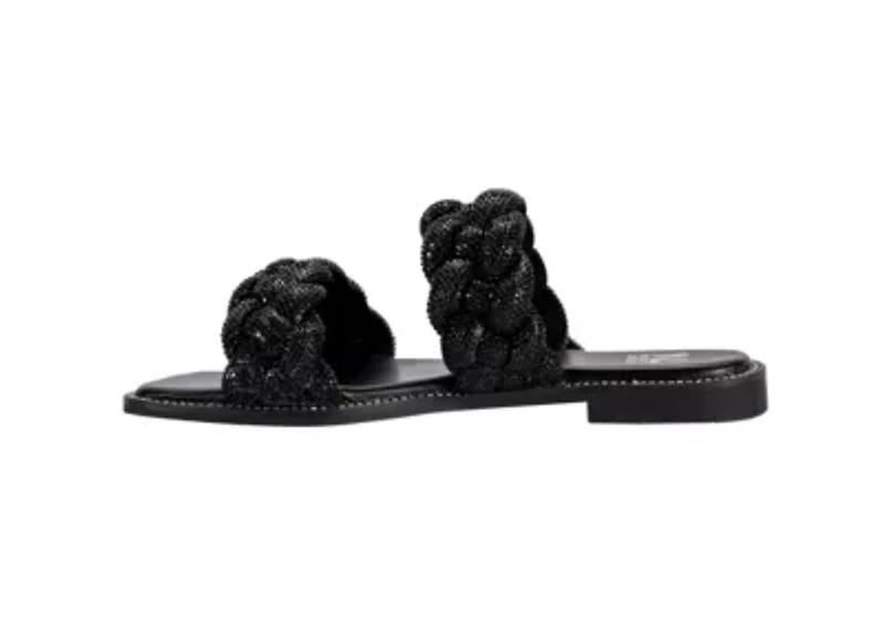 Sunrise, Two Straps, Rhinestone Flat Sandal