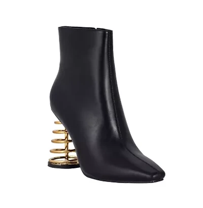 Slinky, Spiral Metallic Heel Bootie