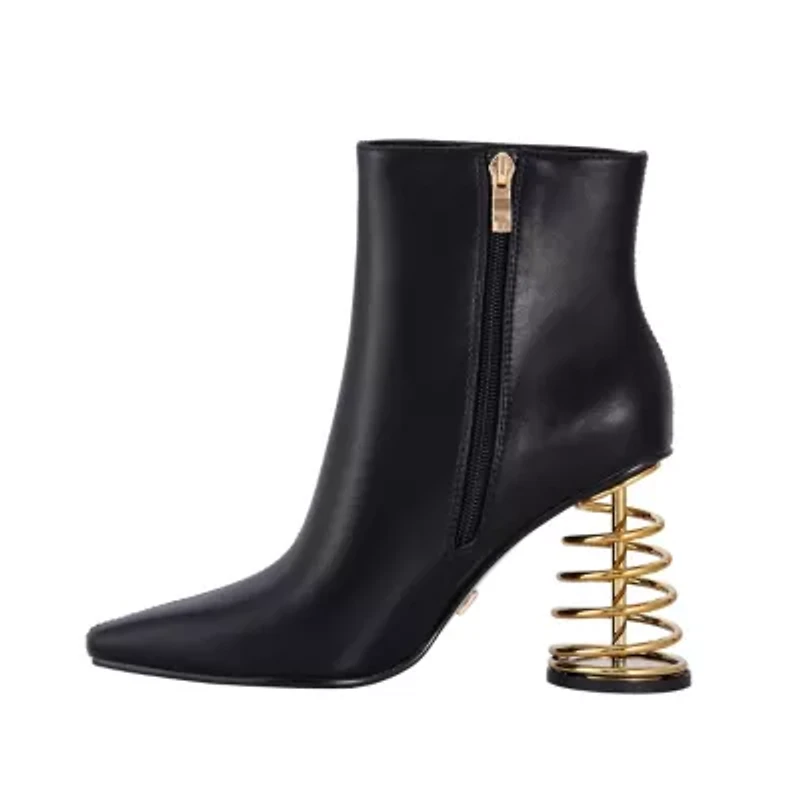 Slinky, Spiral Metallic Heel Bootie