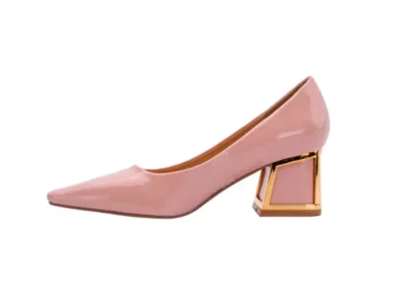 Blink, Square Toe Pump On A Architectural Heel