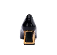 Blink, Square Toe Pump On A Architectural Heel