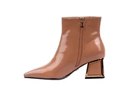 Brooke, Metallic Block Heel Ankle Bootie