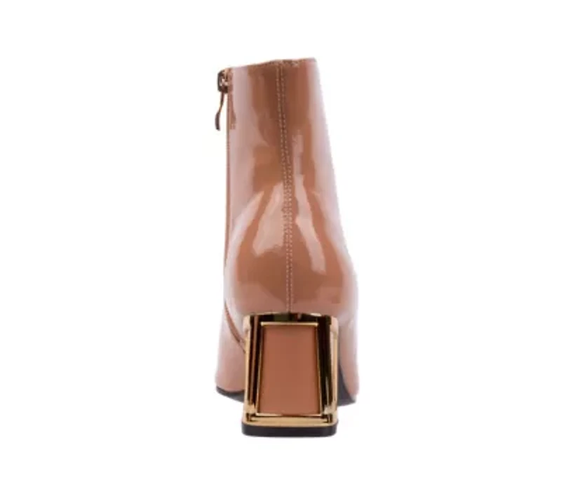 Brooke, Metallic Block Heel Ankle Bootie