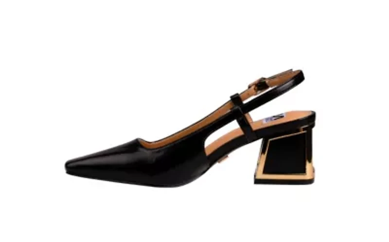 Blake, Metallic Block Heel Slingback