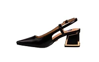 Blake, Metallic Block Heel Slingback