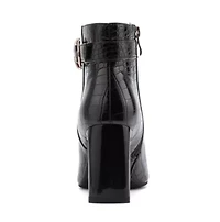 Groovy, Metallic Heel Croc Bootie