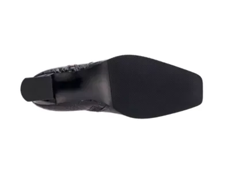 London, Tall Croco-Printed High Heel Boot