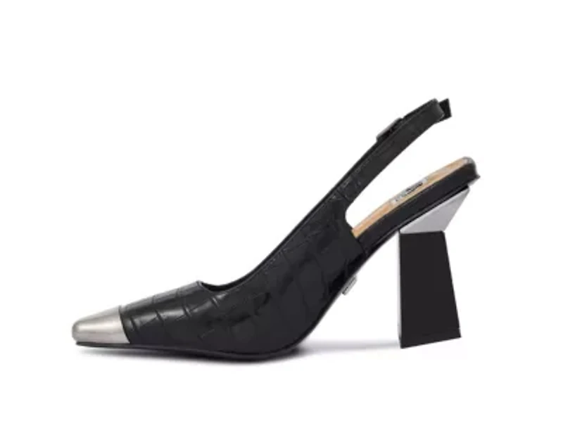 Jane, Metal Heel Cap Toe Slingback