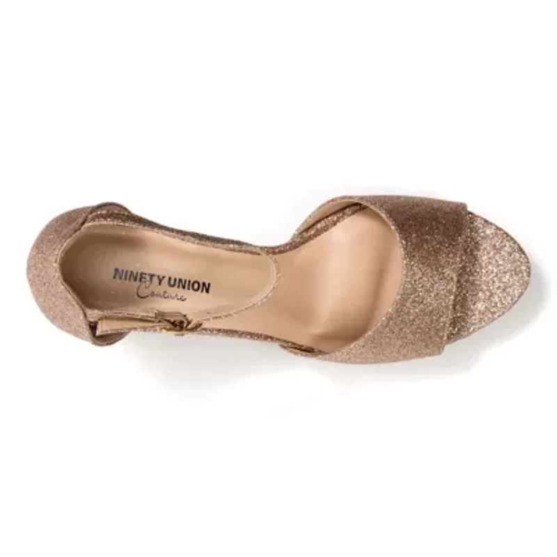 Jazzy, Small Platform, Mid Heel Glitz Pump