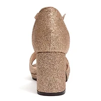 Jazzy, Small Platform, Mid Heel Glitz Pump