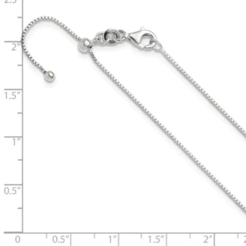 Sterling Silver Polished Adjustable Necklace