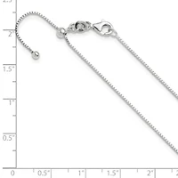 Sterling Silver Polished Adjustable Necklace