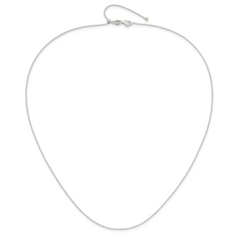 Sterling Silver Polished Adjustable Necklace