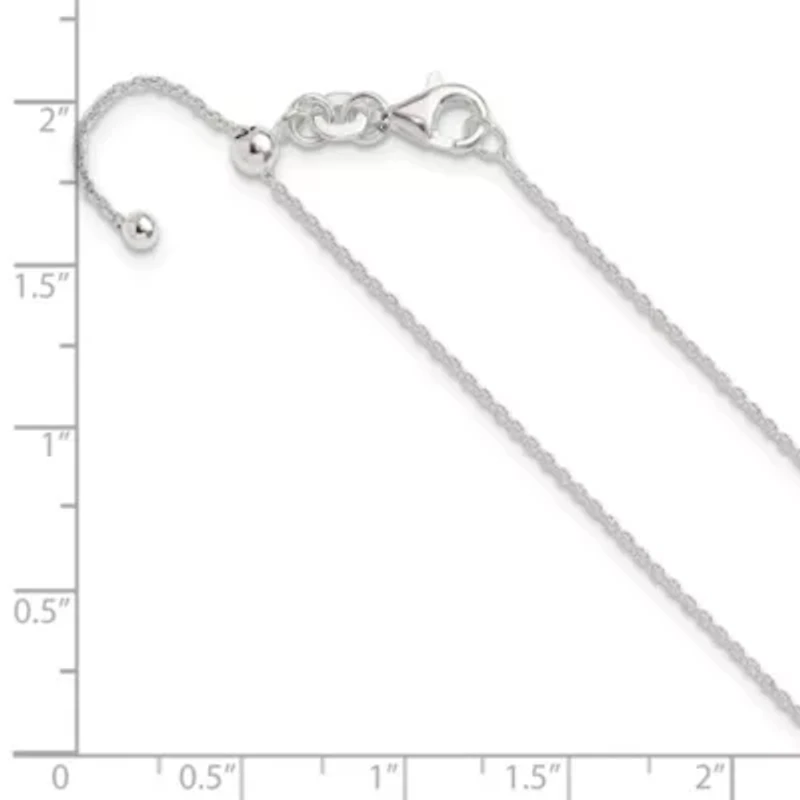 Sterling Silver Polished Adjustable Necklace