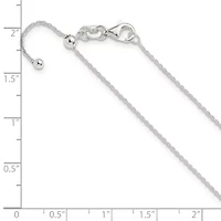 Sterling Silver Polished Adjustable Necklace