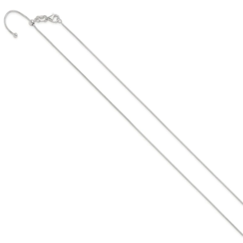 Sterling Silver Polished Adjustable Necklace