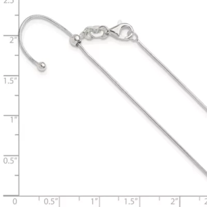 Sterling Silver Polished Adjustable Necklace