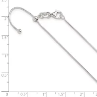 Sterling Silver Polished Adjustable Necklace