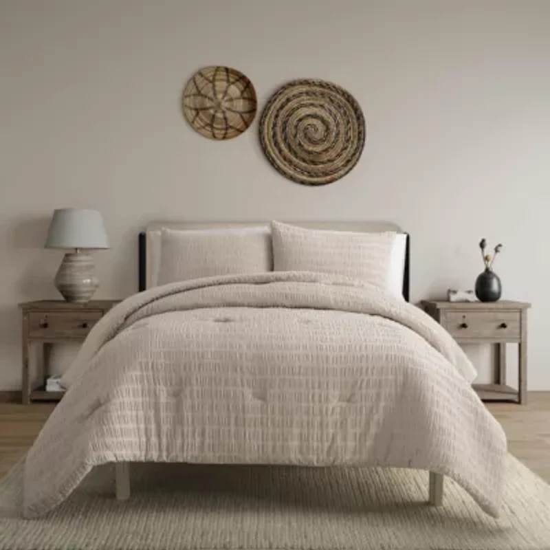 Noriah Ruched Stripe Comforter Set