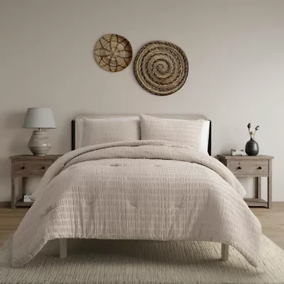 Noriah Ruched Stripe Comforter Set
