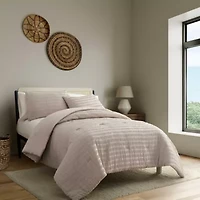Noriah Ruched Stripe Comforter Set