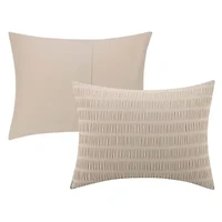 Noriah Ruched Stripe Comforter Set