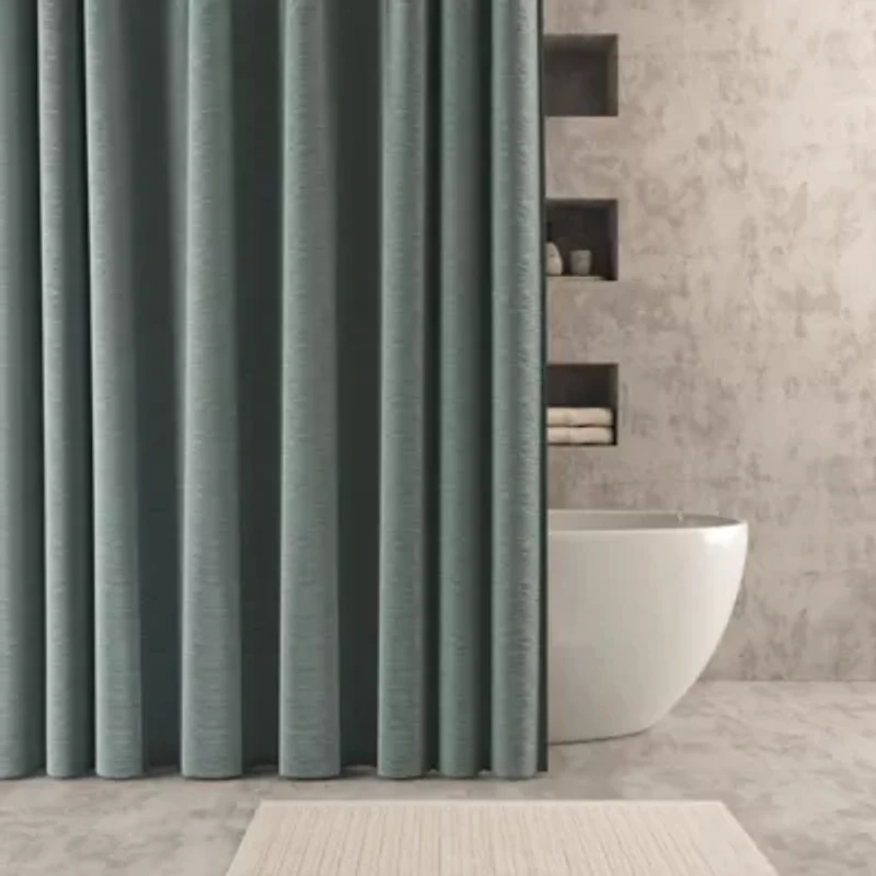 Merrow Puckered Wave Buttonhole Shower Curtain