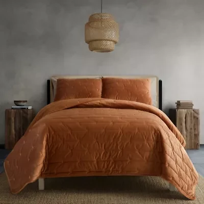 Malone Luxe Channeled Velvet Quilt Set