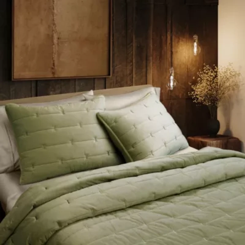 Malone Luxe Channeled Velvet Quilt Set