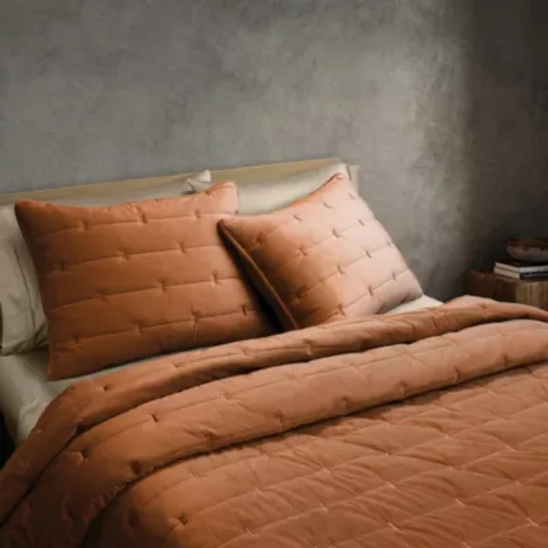 Malone Luxe Channeled Velvet Quilt Set