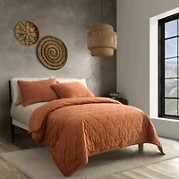 Malone Luxe Channeled Velvet Quilt Set