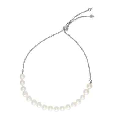 14K Gold Pearl Bolo Bracelet