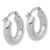 14K Gold Polished 4mm x 17mm Lightweight Tube Earrings