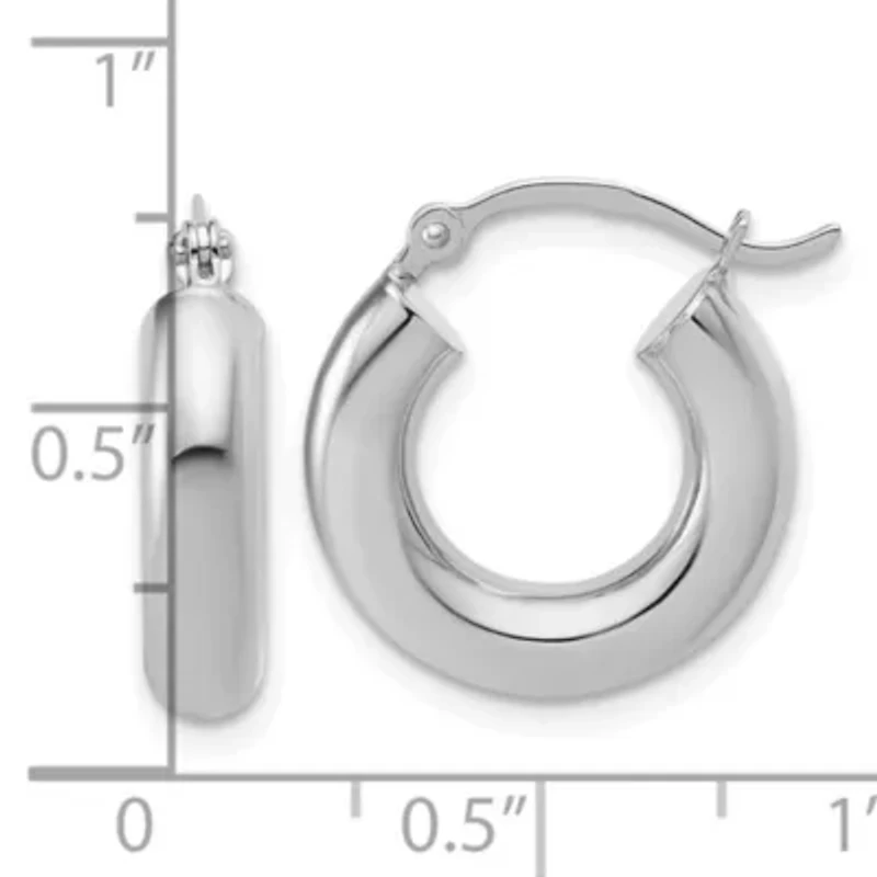 14K Gold Polished 4mm x 17mm Lightweight Tube Earrings