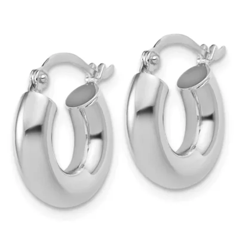 14K Gold Polished 4mm x 15mm Lightweight Tube Earrings