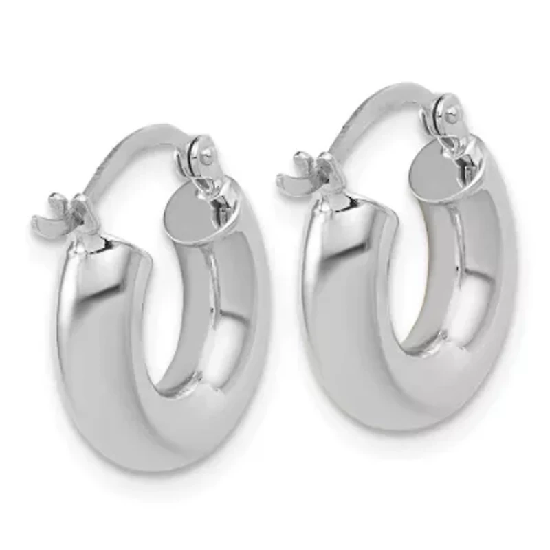 14K Gold Polished 4mm x 15mm Lightweight Tube Earrings