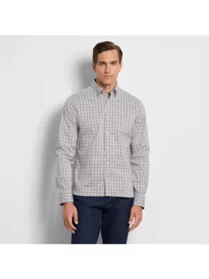 Cronbie Long Sleeve Stainshield Tattersall Shirt
