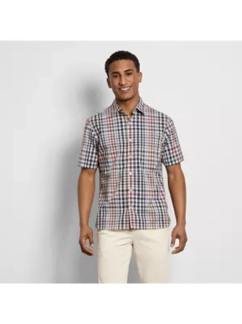 Folsen Stainshield Short Sleeve Tattersall Shirt
