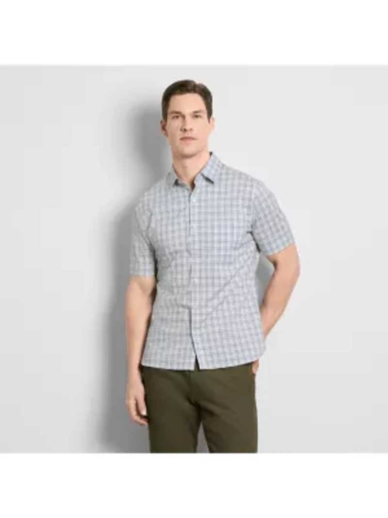 Folsen Stainshield Short Sleeve Plaid Shirt