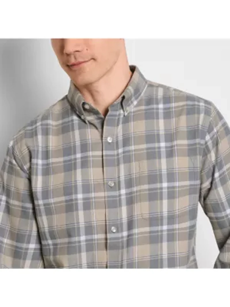 Weekend Twill LS Solid Plaid