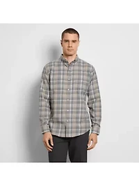 Weekend Twill LS Solid Plaid