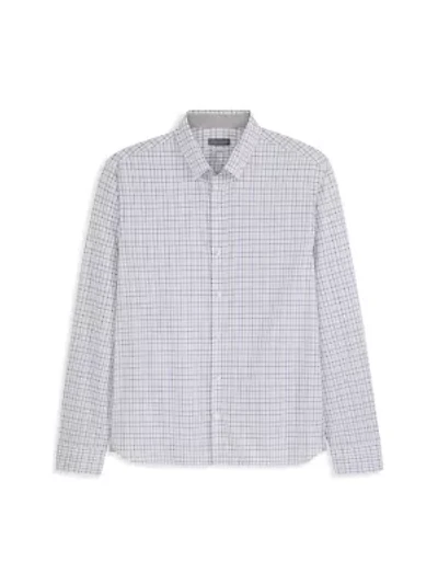 Cronbie Long Sleeve Stainshield Open Plaid Shirt