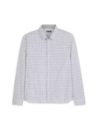 Cronbie Long Sleeve Stainshield Open Plaid Shirt