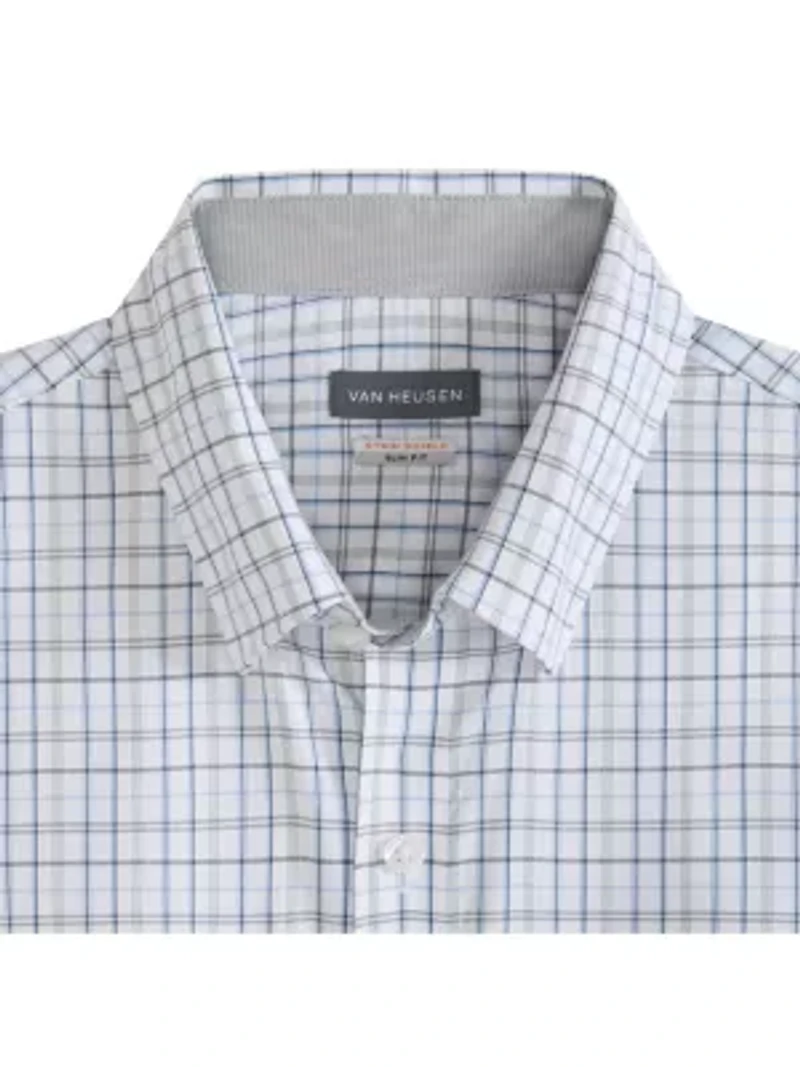 Cronbie Long Sleeve Stainshield Open Plaid Shirt