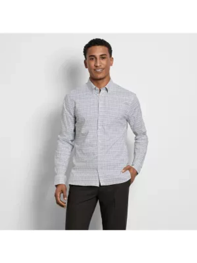 Cronbie Long Sleeve Stainshield Open Plaid Shirt