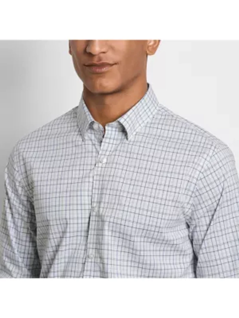 Cronbie Long Sleeve Stainshield Open Plaid Shirt