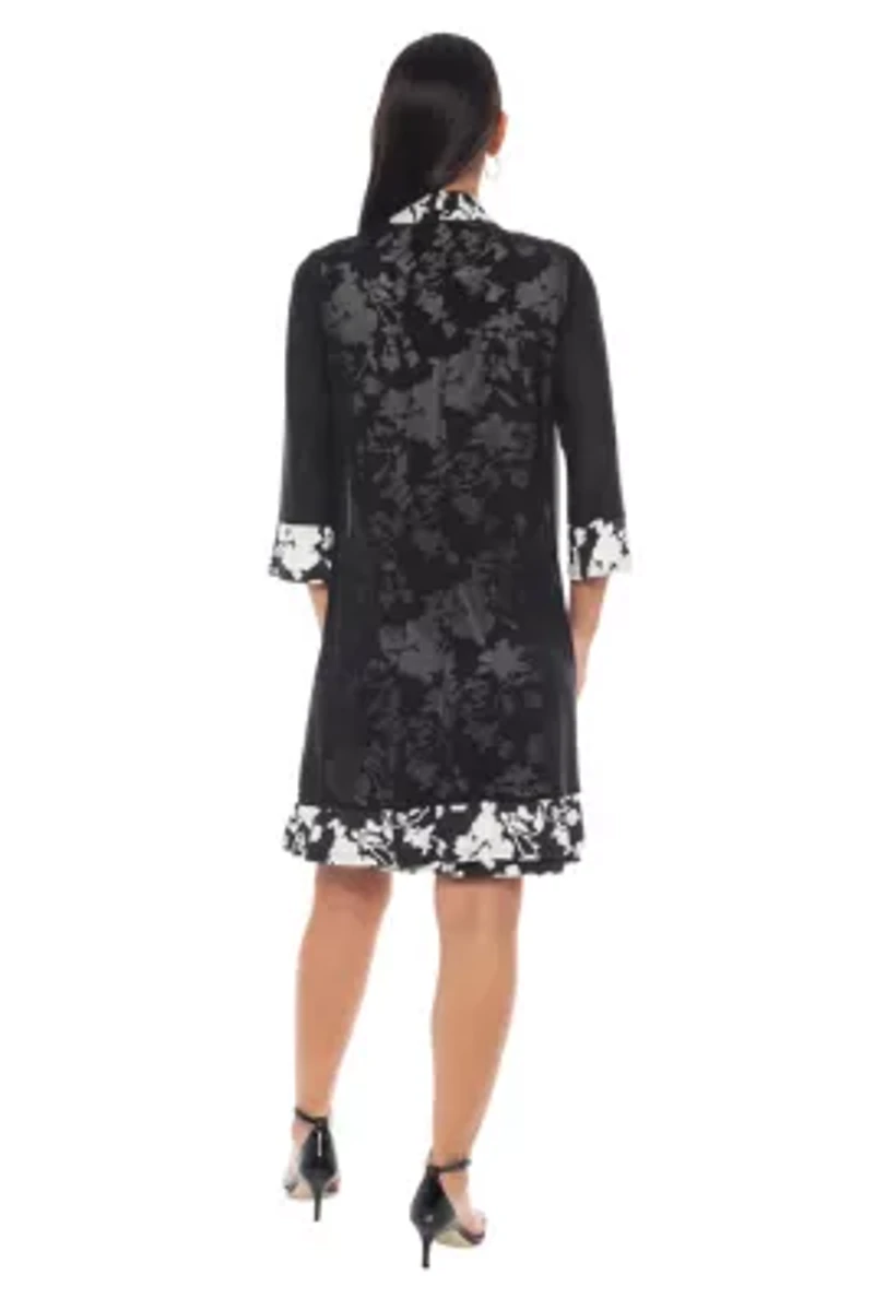 Printed ITY Combo Jacket Dress