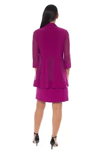 2-Piece ITY Combo Jacket Dress