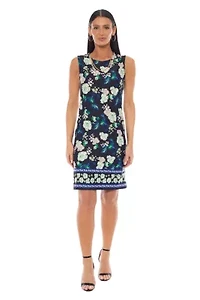 2-Piece Printed ITY Dress With Jacket